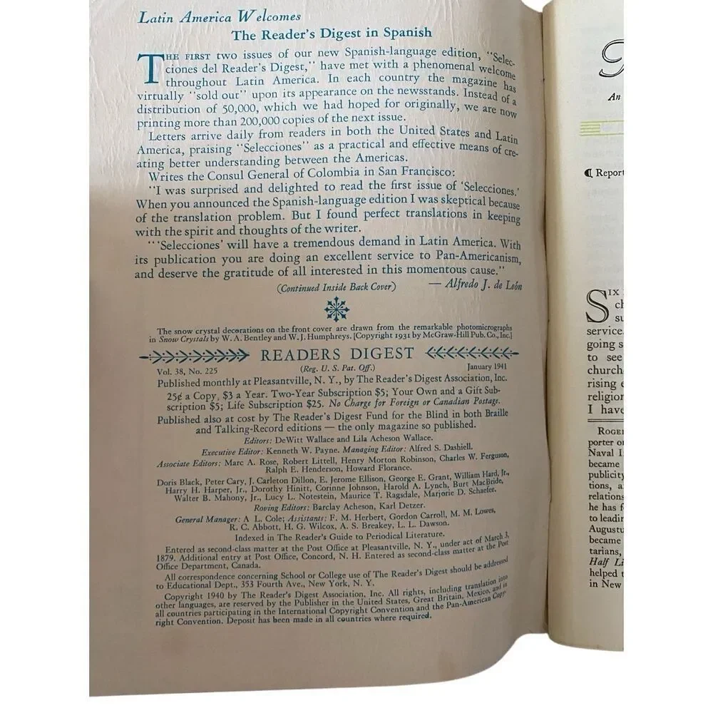 Readers Digest January 1941 Articles Of Lasting Interest WW2 Era